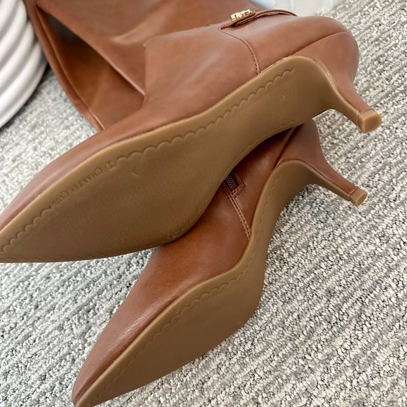 New Cognac Colored Dress Boots (NEW, NEVER WORN) - Picture 2 of 2